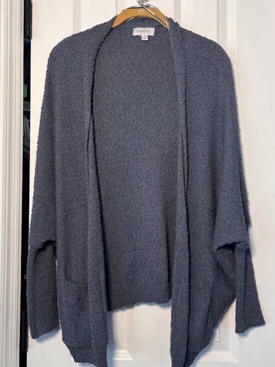 Evereve Sweaters - EVEREVE Open Front Knit Cardigan Sweater XS Blue
